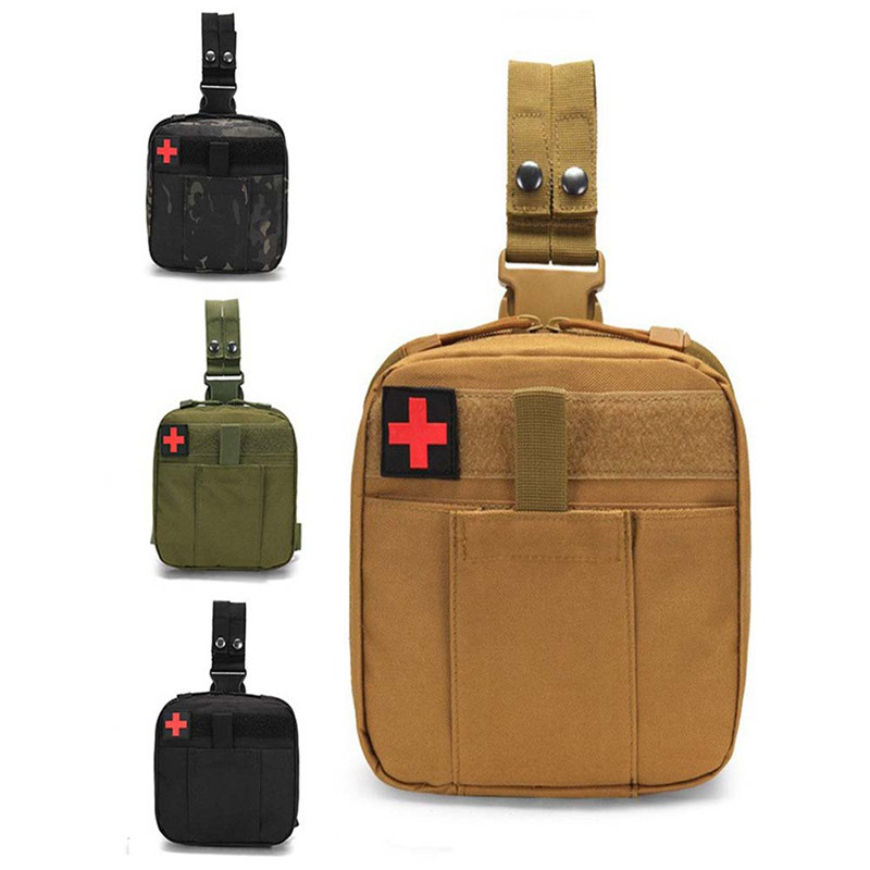 First Aid Bag Kit - กระเป๋าคาดขา MOLLE สำหรับชุดปฐมพยาบาล กระเป๋าใส่ยาและอุปกรณ์ปฐมพยาบาลสำหรับกิจกรรมกลางแจ้ง ตั้งแคมป์ เดินป่า