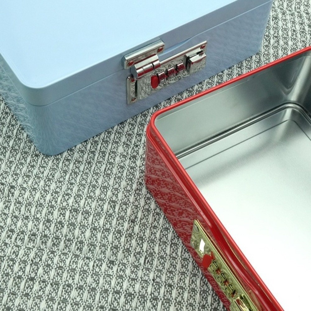 Medicine Cabinet Lock - กล่องเก็บของแบบมีรหัสล็อค รูปทรงสี่เหลี่ยมผืนผ้า โครงสร้างโลหะ กล่องเหล็ก ดีไซน์ฝาเปิด-ปิด ปลอดภัย