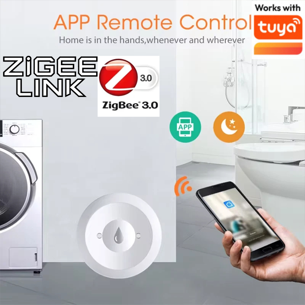 Water Alarm Sensor - สำหรับทูยา ซิกบี 3.0 เซ็นเซอร์ตรวจจับน้ำรั่วอัจฉริยะ เครื่องตรวจจับน้ำล้น ระบบเตือนภัยความปลอดภัย