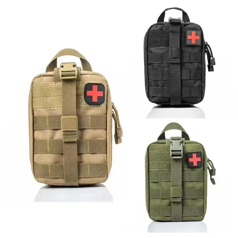 First Aid Bag Kit - ยุทธวิธีชุดปฐมพยาบาลถุงแพทย์ฉุกเฉินกลางแจ้งการล่าสัตว์รถ Camping MOLLE Survival เครื่องมือ EDC