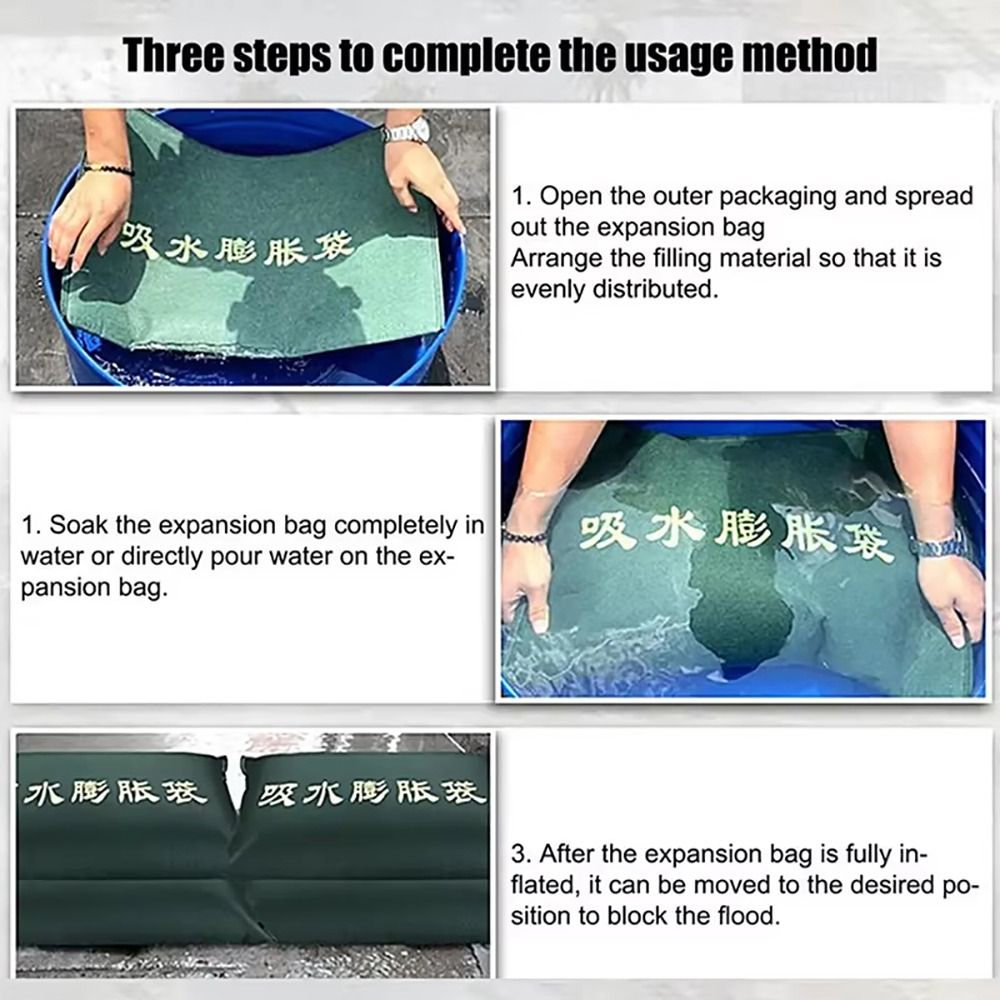 Flood Barrier Bag - ถุงทรายดูดซับน้ำแบบใช้ซ้ำได้ 1 ชิ้น ขนาด 25x50 ซม.