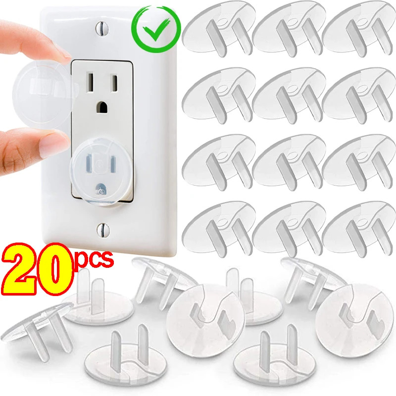 Outlet Cover Baby - ฝาครอบปลั๊กไฟแบบป้องกันเด็ก 10/20 ชิ้น – ปลั๊กนิรภัยมาตรฐานสหรัฐฯ สำหรับเด็ก,