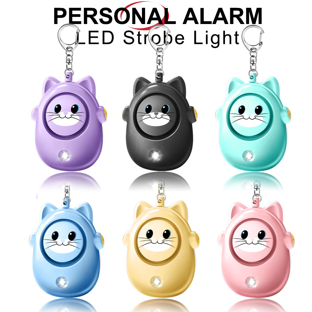 Personal Alarm Keychain - H8 2024 ใหม่น่ารักแมวปลุกส่วนบุคคล,ผู้หญิง Anti-Wolf Artifact,กลางแจ้งเด็กและสตรีฉุกเฉิน Self-Defense