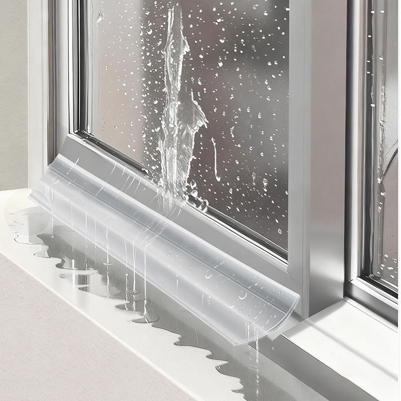 Window Lock Bar - แถบกันน้ำขอบหน้าต่างโปร่งใส ป้องกันฝน ระบายน้ำ ป้องกันลม แถบปิดผนึกกันน้ำ สำหรับระเบียง