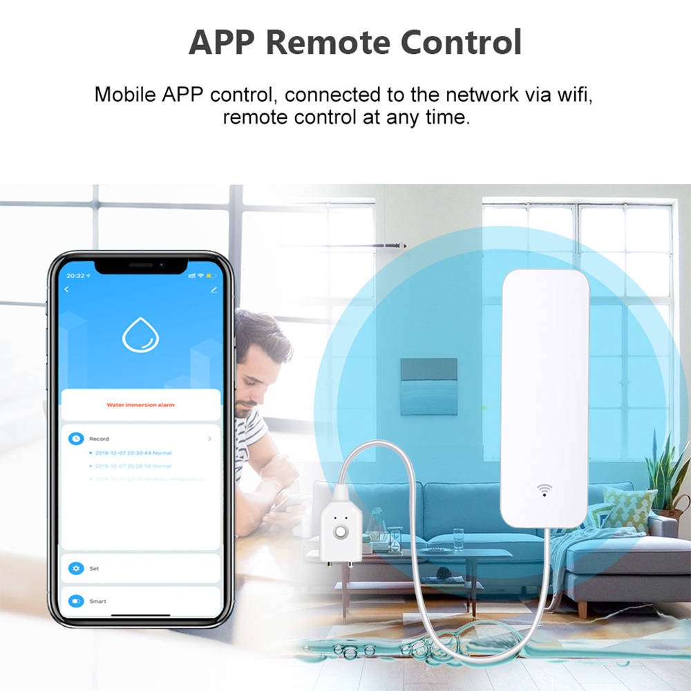 Tuya WiFi เซ็นเซอร์น้ํารั่ว, เ - Water Alarm Sensor บทวิจารณ์และราคา