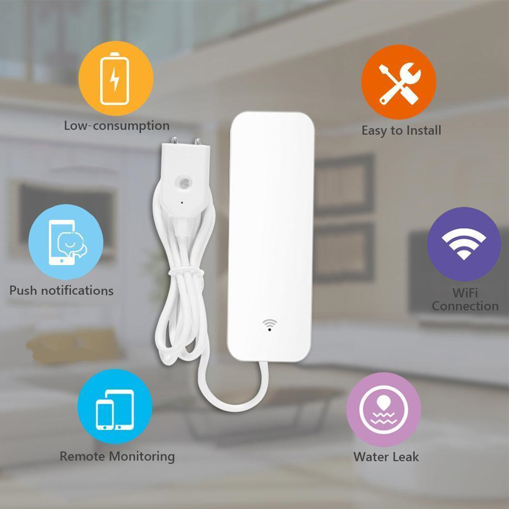 Tuya WiFi เซ็นเซอร์น้ํารั่ว, เ - Water Alarm Sensor บทวิจารณ์และราคา
