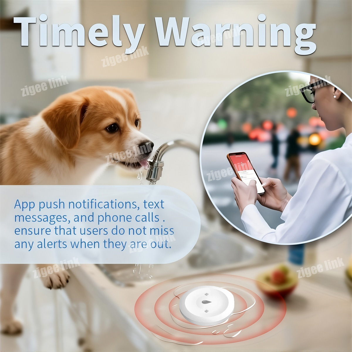 เซ็นเซอร์น้ำ ZigBee 3.0 เครื่อ - Water Alarm Sensor บทวิจารณ์และราคา