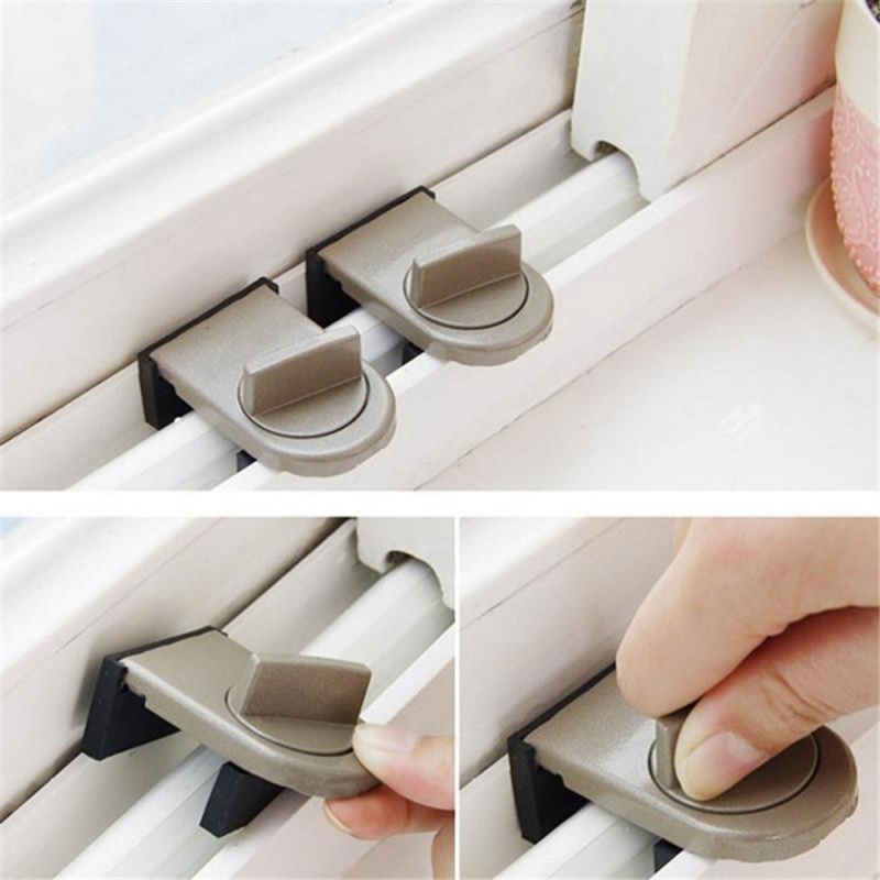 4 ชุดเลื่อน SASH Stopper ตู้ล็ - Window Lock Bar บทวิจารณ์และราคา