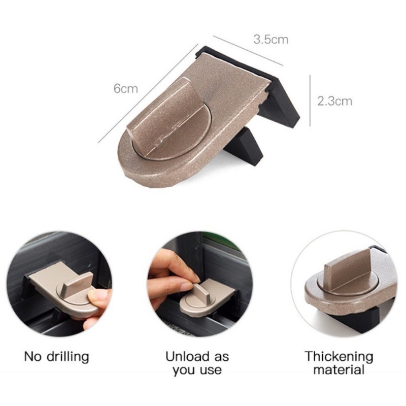 4 ชุดเลื่อน SASH Stopper ตู้ล็ - Window Lock Bar บทวิจารณ์และราคา