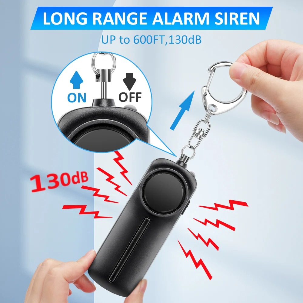 สัญญาณเตือนภัยป้องกันตัว 130 เ - Personal Alarm Keychain บทวิจารณ์และราคา