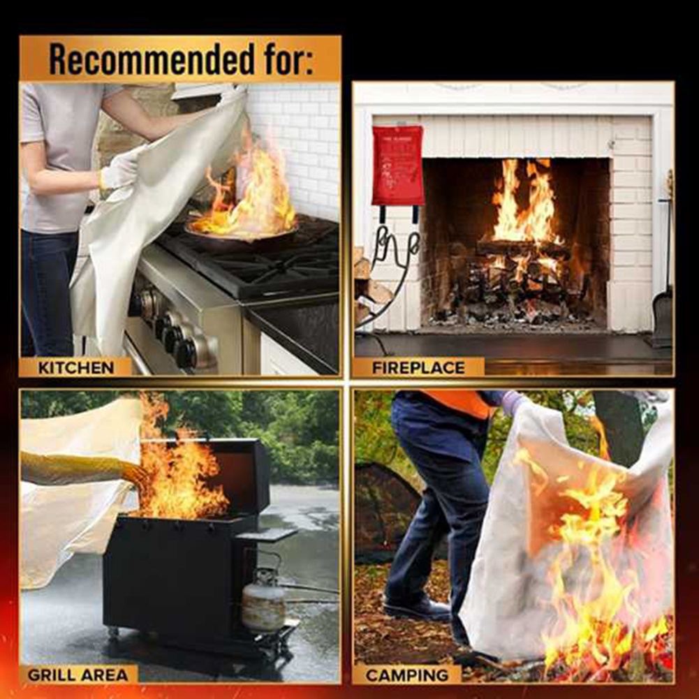 AED2-ผ้าห่มดับเพลิงฉุกเฉิน, ผ้ - Fire Blanket Kitchen บทวิจารณ์และราคา