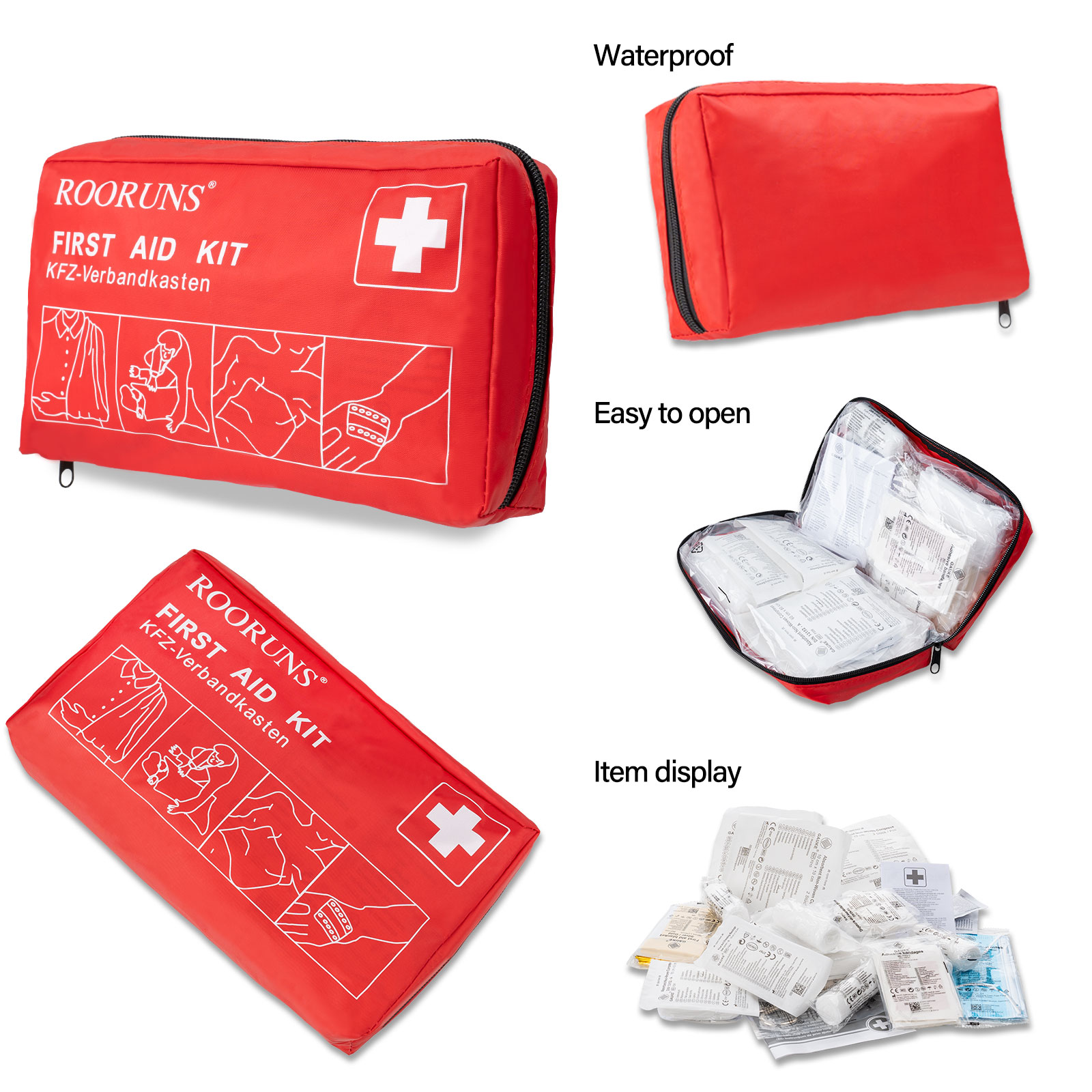 ชุดปฐมพยาบาลพกพา ROORUNS 41 ชิ - First Aid Bag Kit บทวิจารณ์และราคา