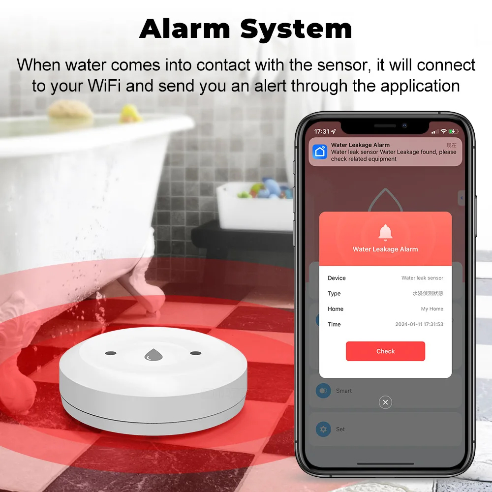 เซ็นเซอร์ตรวจจับน้ำรั่วซึม Zig - Water Alarm Sensor บทวิจารณ์และราคา